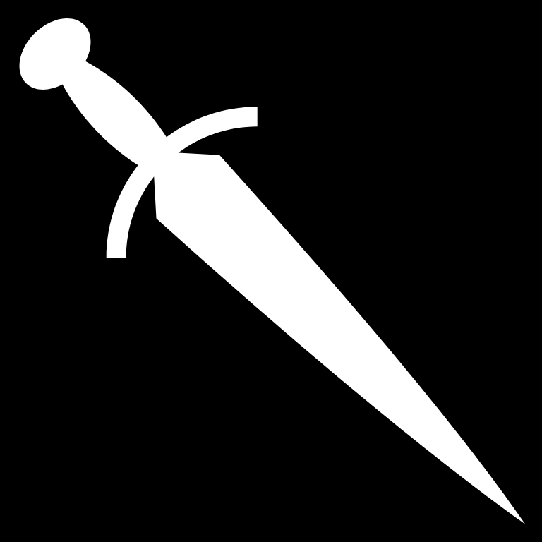 Меч черно белый. Значок меча. Знак кинжала. Кинжал символ. Меч символ.